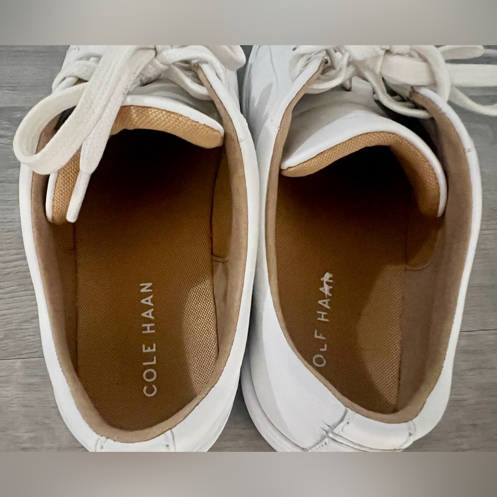 White Cole Haan Grand Crosscourt Sneakers Shoes, Women 8, Leather, Sezane Jack - Picture 7 of 9